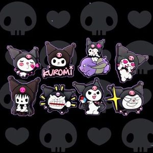 8Pc Kuromi Croc Charm Set